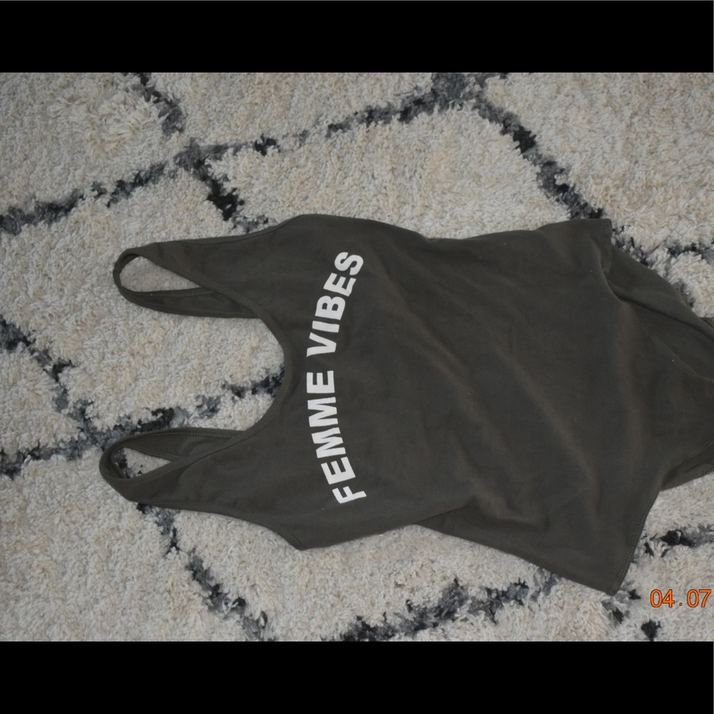 “Femme vibes” bodysuit